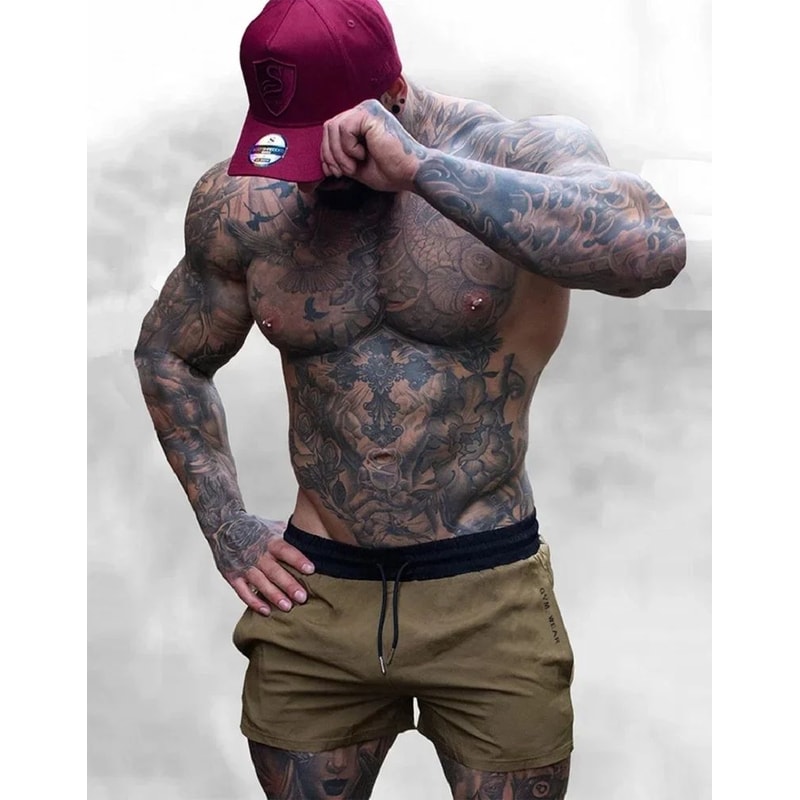 Mens Breathable Running And Gym Training Shorts 5