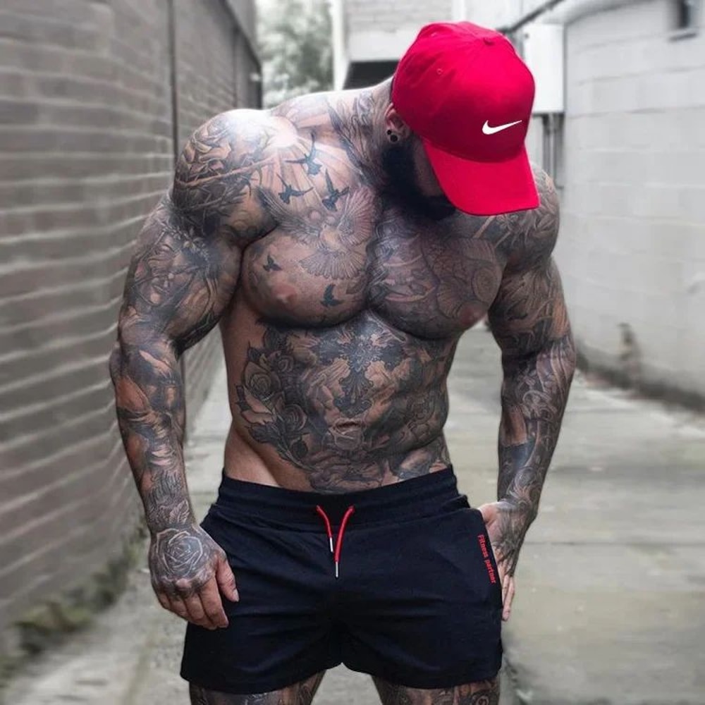 Mens Breathable Running And Gym Training Shorts 6