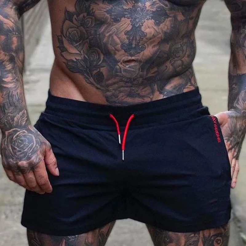 Mens Breathable Running And Gym Training Shorts 7