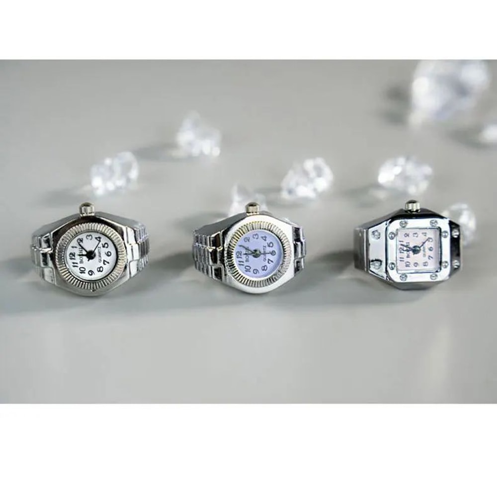 Vintage Punk Roman Numeral Finger Ring Watch 8