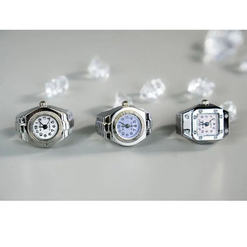 Vintage Punk Roman Numeral Finger Ring Watch 8