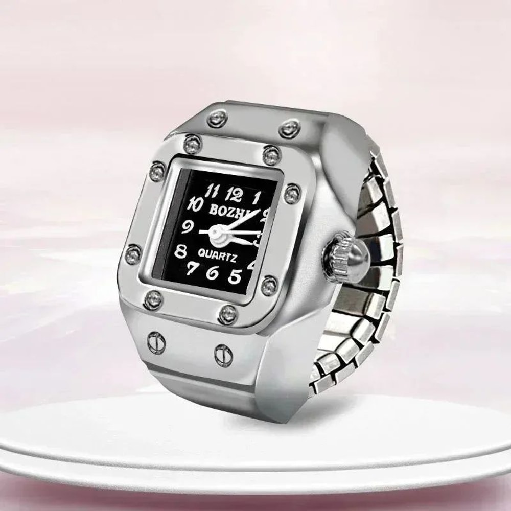 Vintage Punk Roman Numeral Finger Ring Watch 12