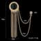 Luxury Rhinestone Tassel Brooch Pin For Men 2