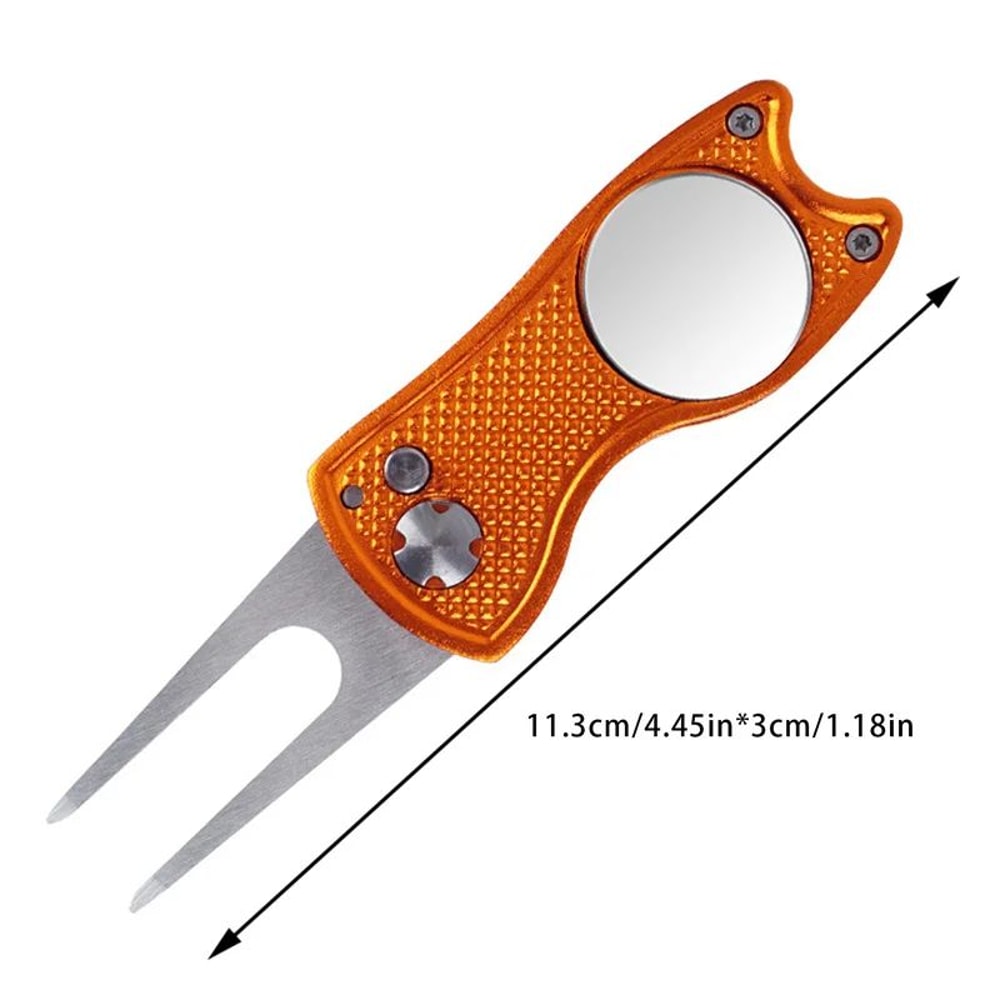 Foldable Golf Divot Repair Tool With Groove Cleaner 5