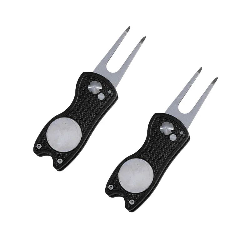 Foldable Golf Divot Repair Tool With Groove Cleaner 7