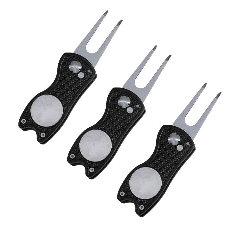 Foldable Golf Divot Repair Tool With Groove Cleaner 16
