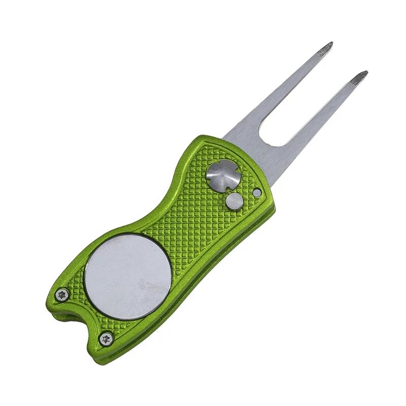 Foldable Golf Divot Repair Tool With Groove Cleaner 24