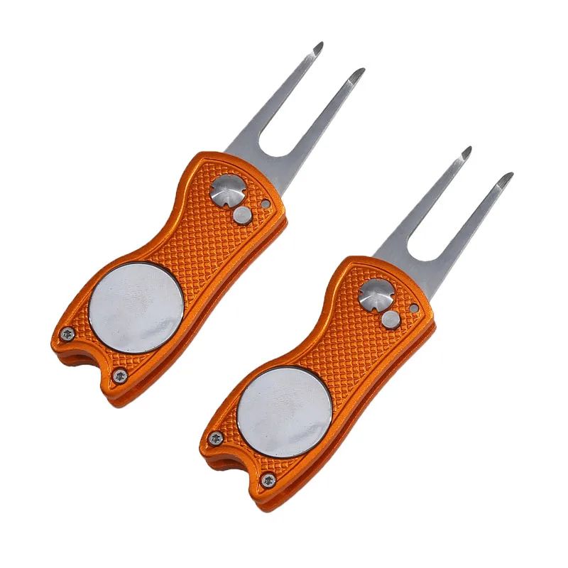 Foldable Golf Divot Repair Tool With Groove Cleaner 12