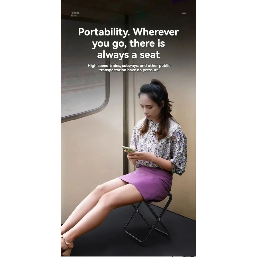 Portable Folding Camping Stool Beach And Fishing Chair 8