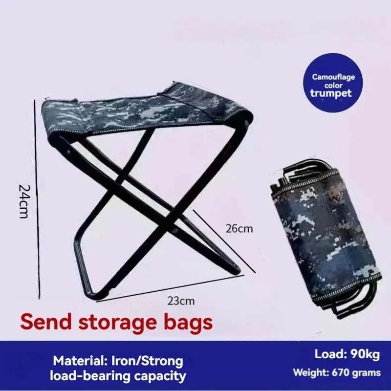 Portable Folding Camping Stool Beach And Fishing Chair 15