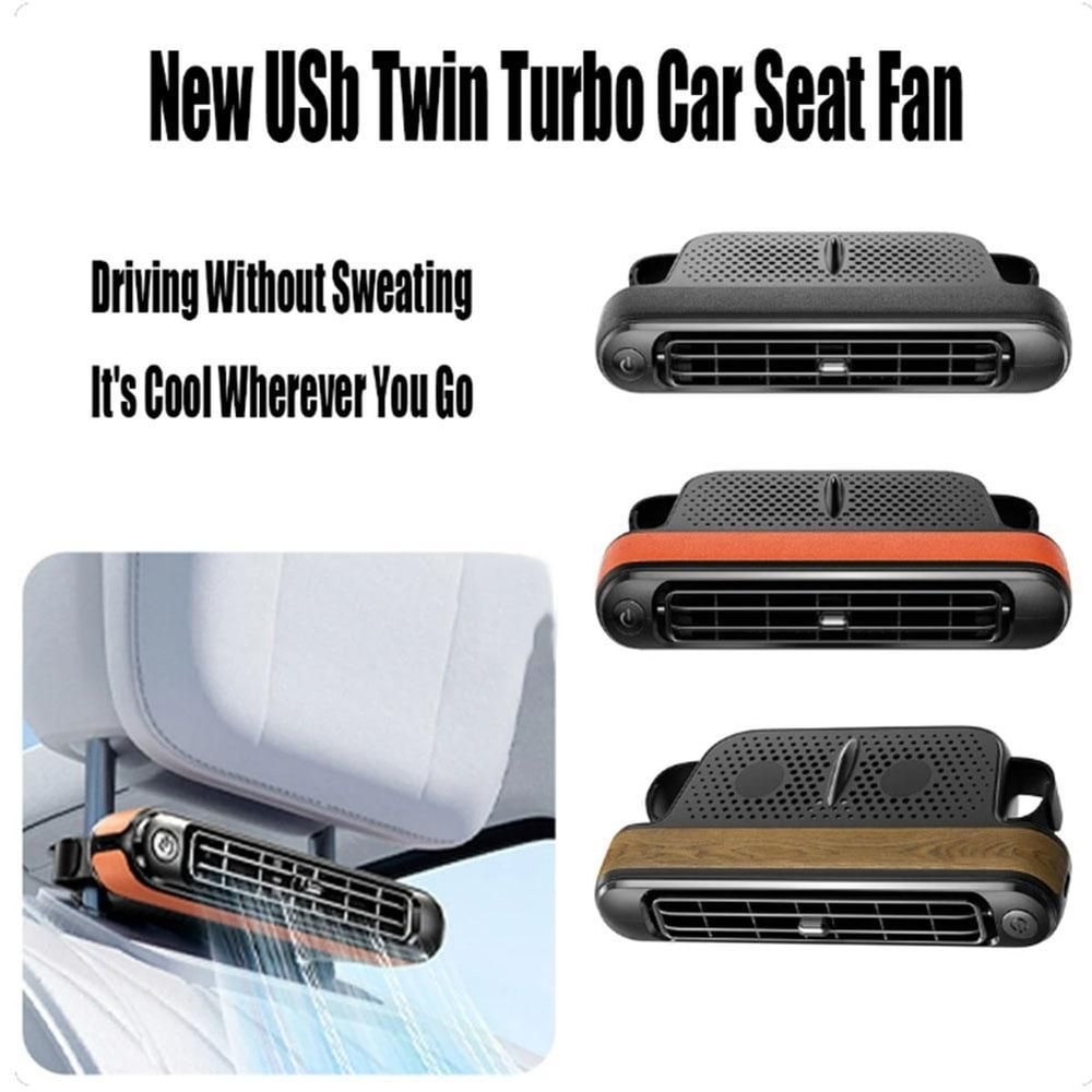 USB Car Seat Cooling Fan With 3 Speed Settings 9