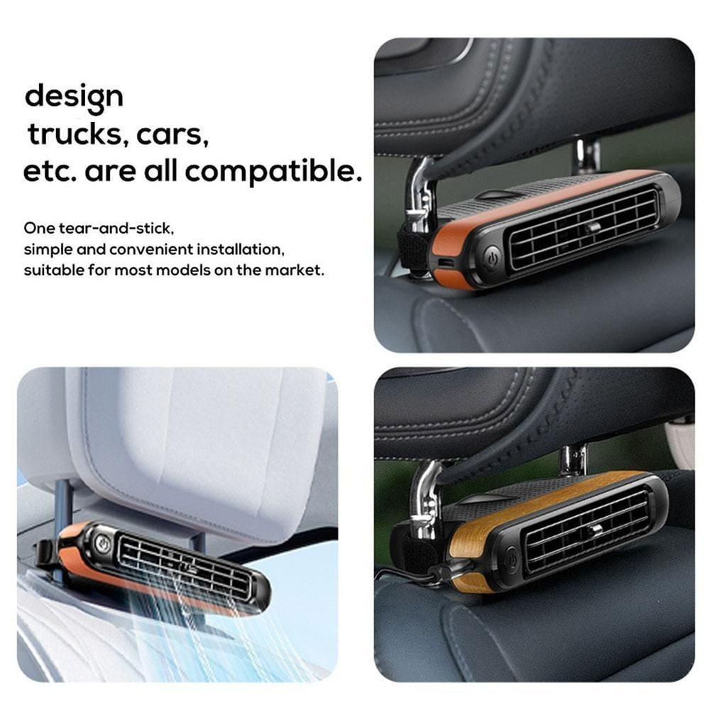 USB Car Seat Cooling Fan With 3 Speed Settings 12