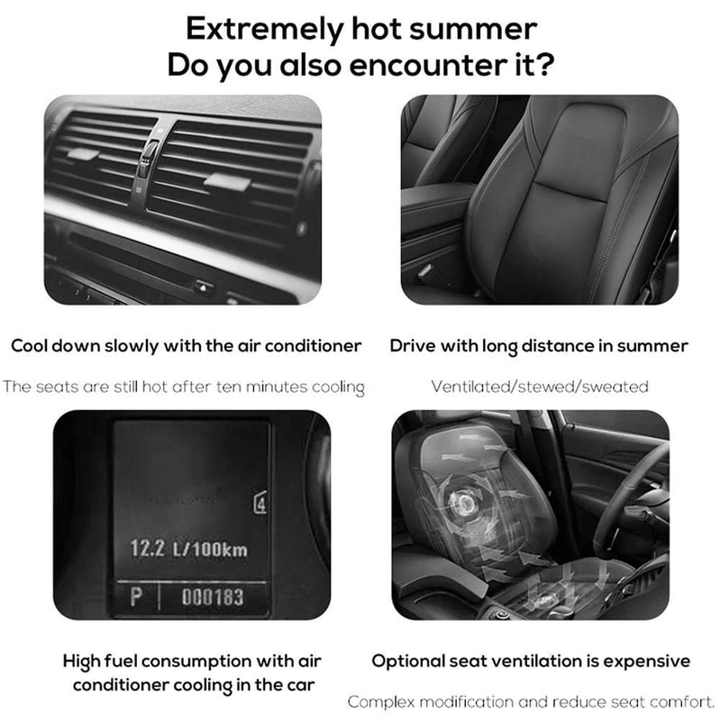 USB Car Seat Cooling Fan With 3 Speed Settings 13