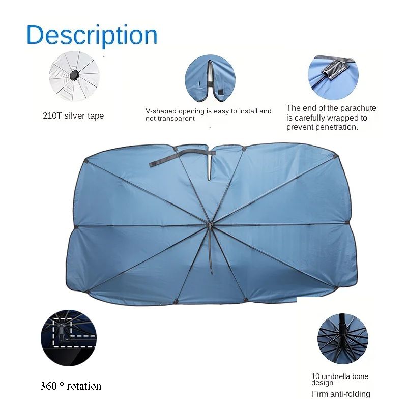 Car Windshield Sunshade Umbrella With UV Protection 4