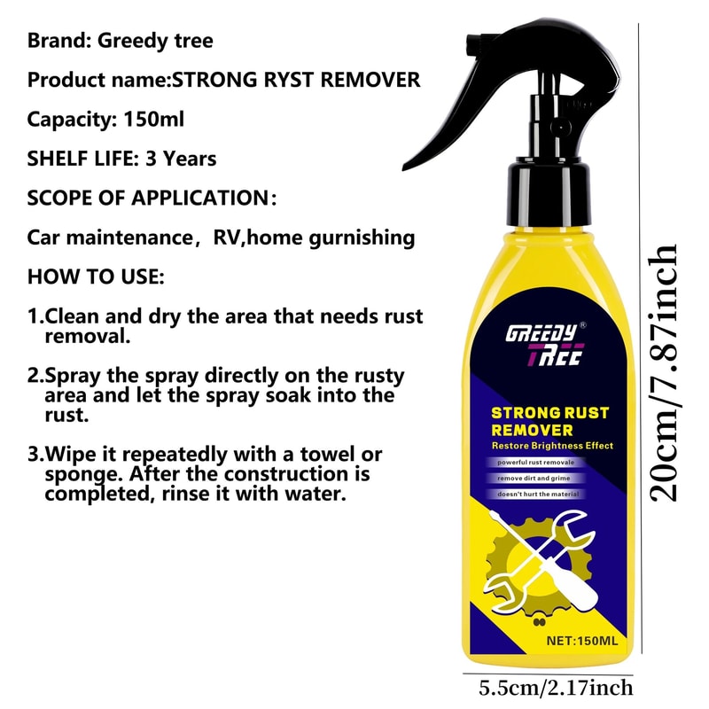 Multi Purpose Rust Remover Spray For Metal And Car Parts 1