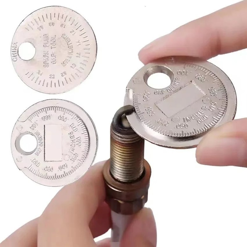Coin Style Spark Plug Gap Gauge Measuring Tool 1