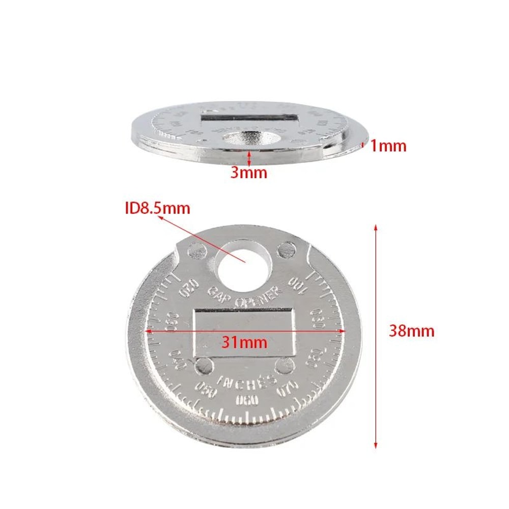 Coin Style Spark Plug Gap Gauge Measuring Tool 3