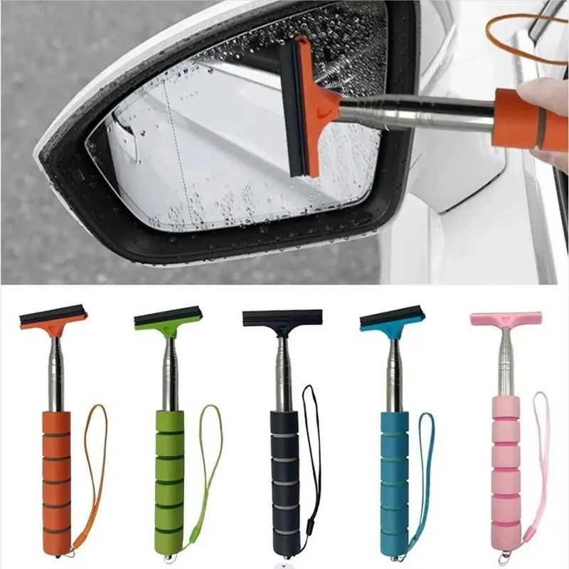 Telescopic Car Rearview Mirror Cleaning Wiper Brush 1