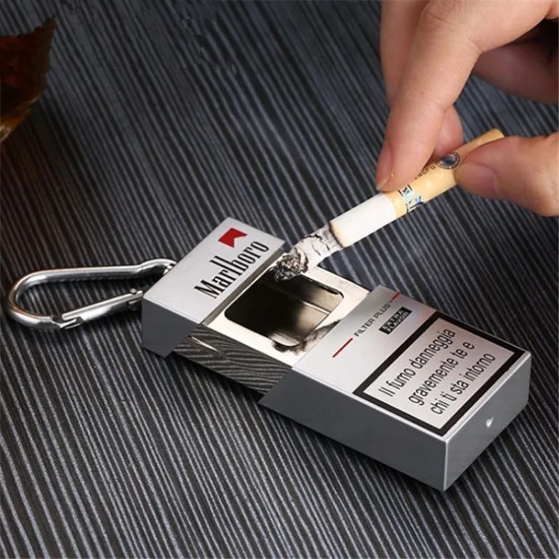 Portable Pocket Mini Ashtray Smoking Storage Box 0