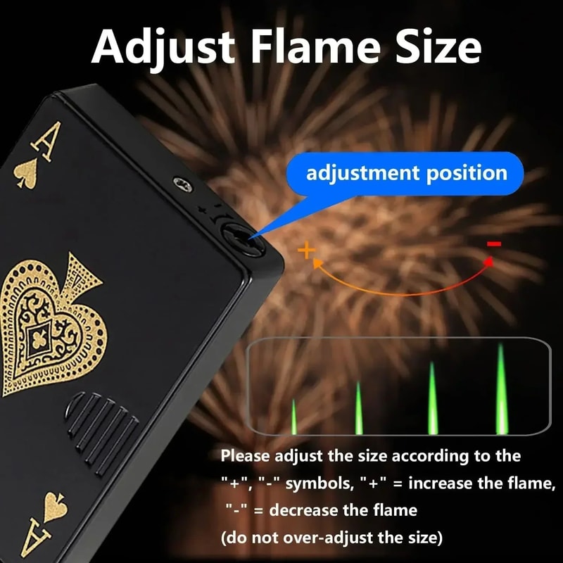 Ace Of Spades Metal Windproof Butane Lighter 4