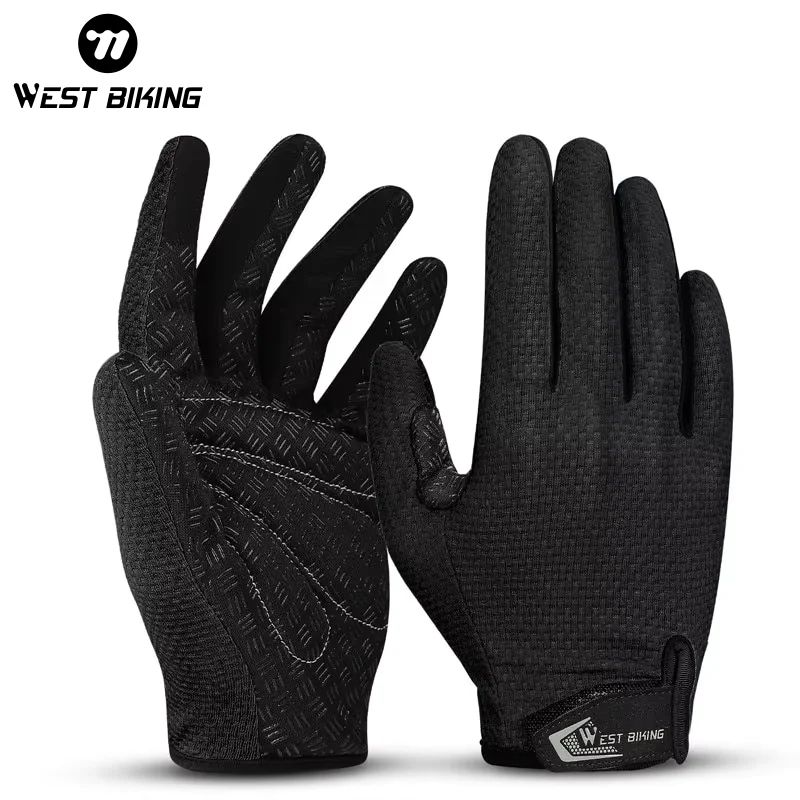 WEST BIKING Full Finger Touchscreen Cycling Gloves 0