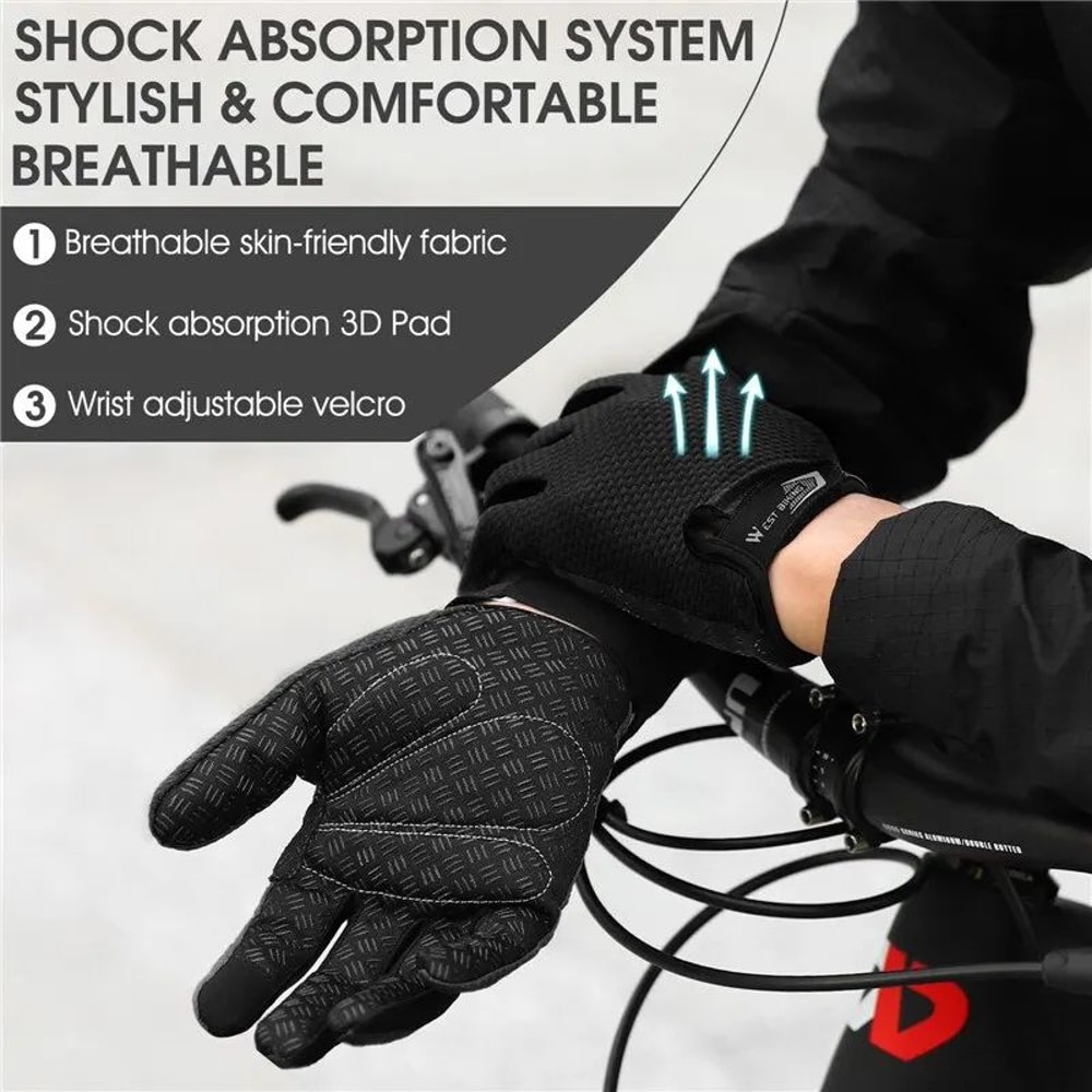 WEST BIKING Full Finger Touchscreen Cycling Gloves 2