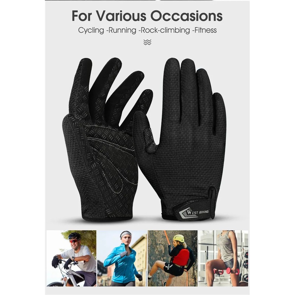 WEST BIKING Full Finger Touchscreen Cycling Gloves 11