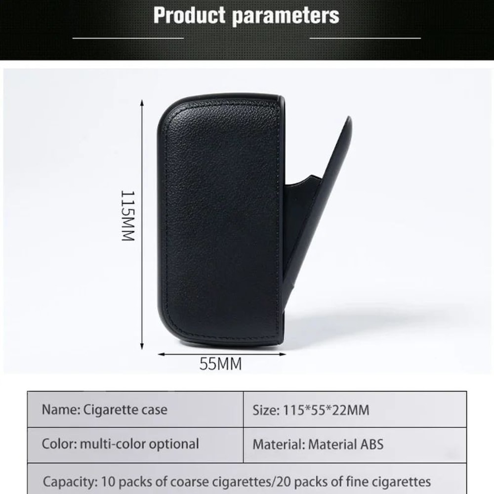Leather Cigarette Case With USB Rechargeable Lighter 1