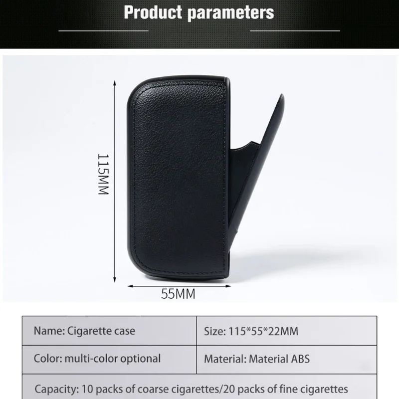 Leather Cigarette Case With USB Rechargeable Lighter 1