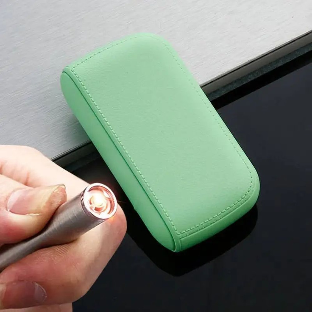 Leather Cigarette Case With USB Rechargeable Lighter 9