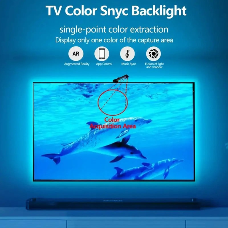 RGBIC LED Backlight Strip For PC And TV With App Control 3