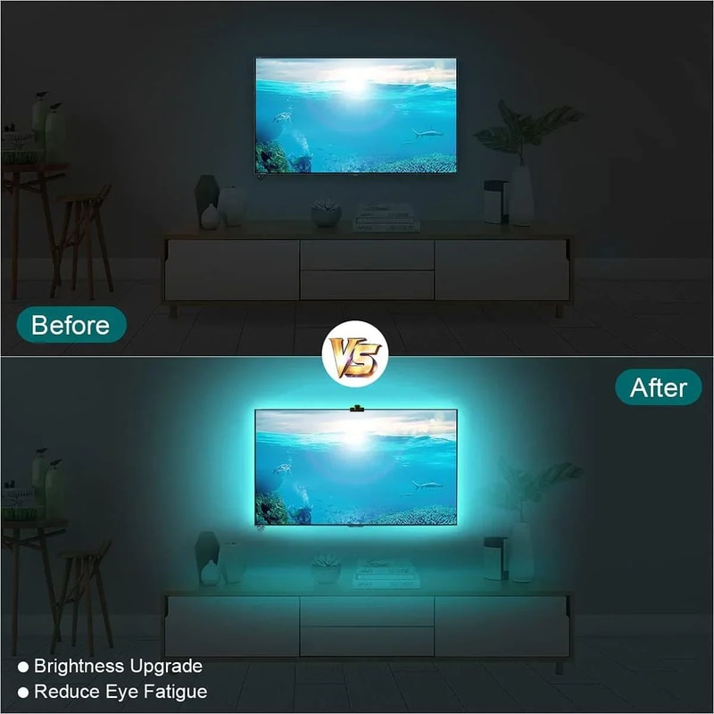 RGBIC LED Backlight Strip For PC And TV With App Control 4