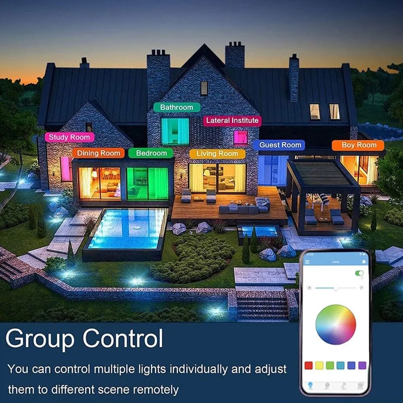 Smart RGB LED Ceiling Light With App And Remote Control 2