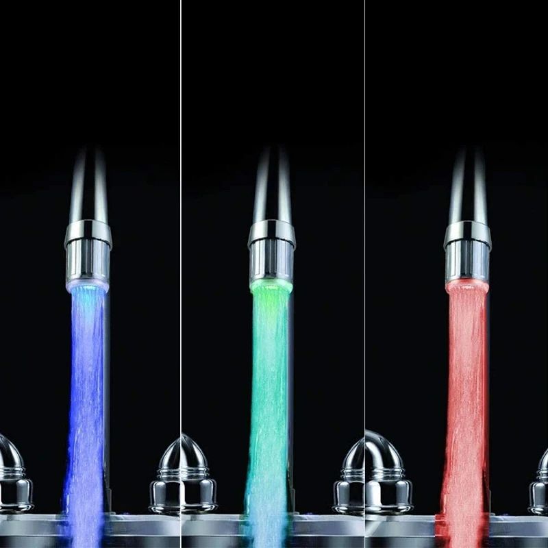 RGB LED Faucet Light 7 Color Water Glow Bathroom Lamp 2