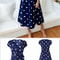 Women White Boho Polka Dot V Neck Summer Maxi Dress 6