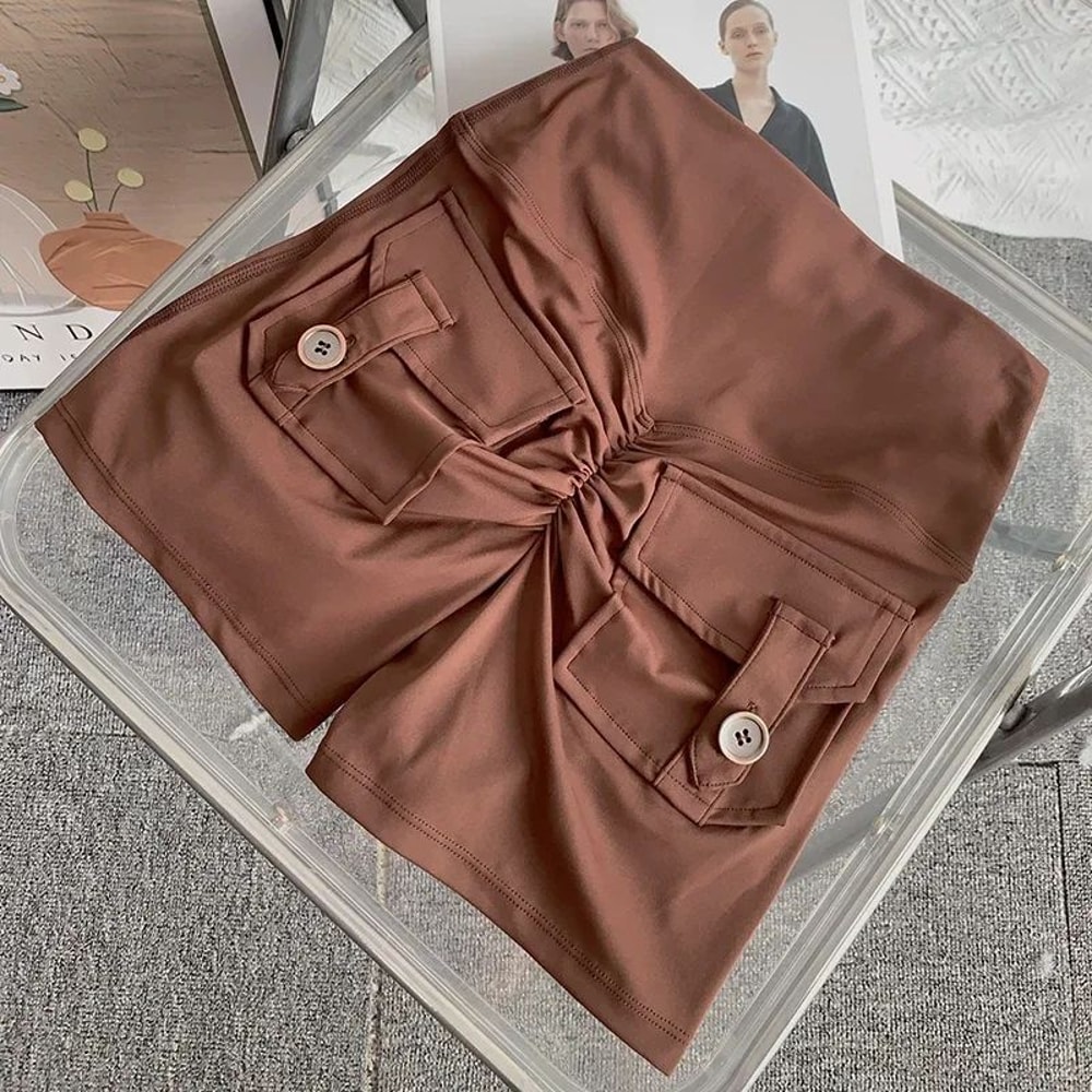 Women High Waist Peach Butt Yoga Shorts With Pocket 8