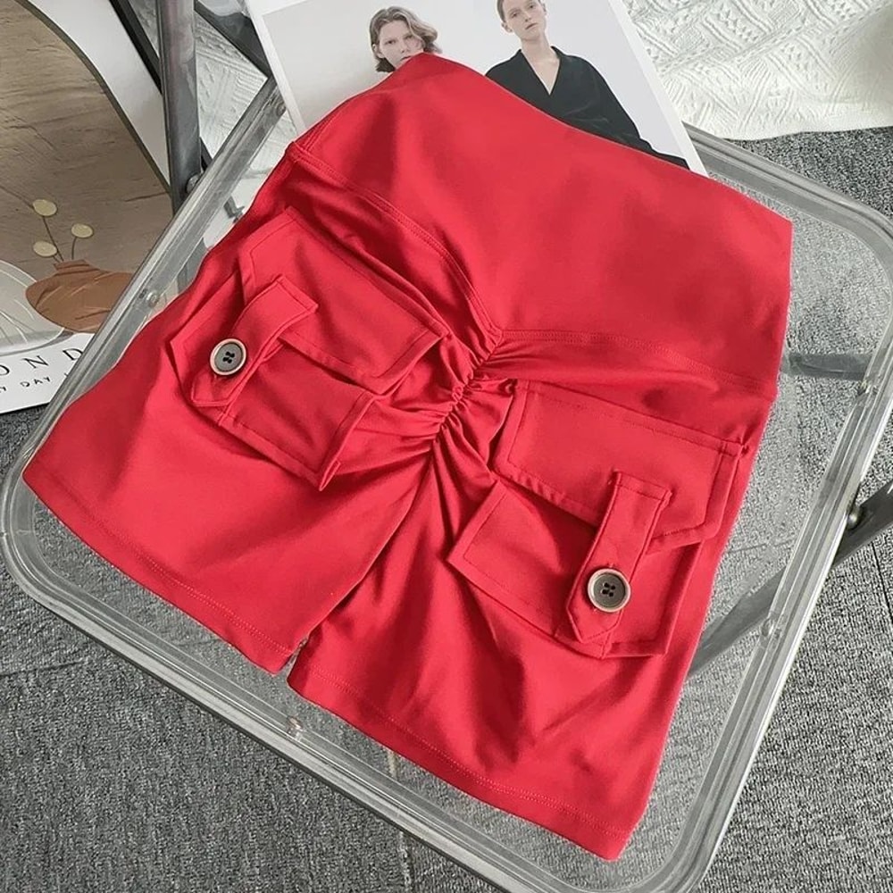 Women High Waist Peach Butt Yoga Shorts With Pocket 11