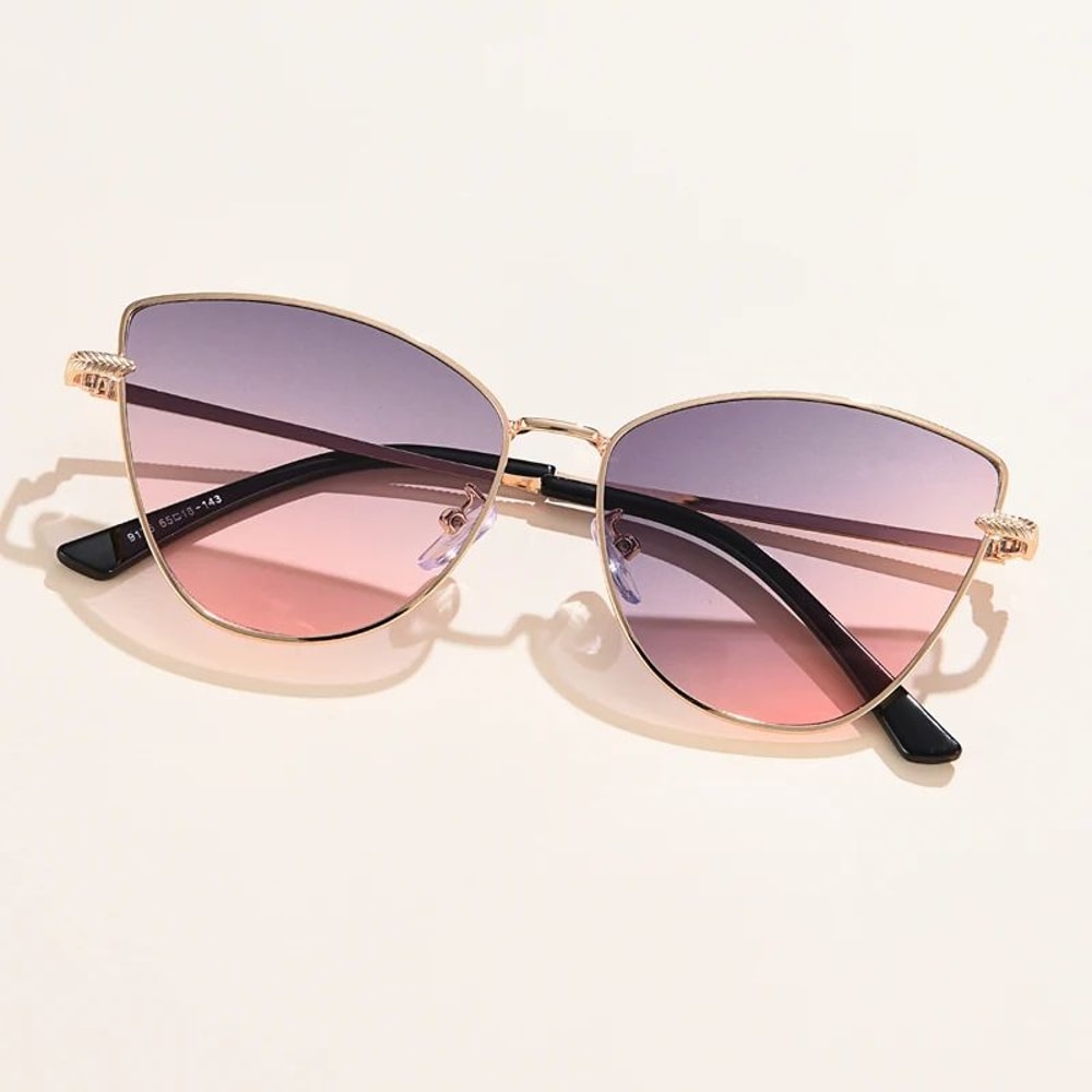 Women Cat Eye Metal Frame UV400 Fashion Sunglasses 0