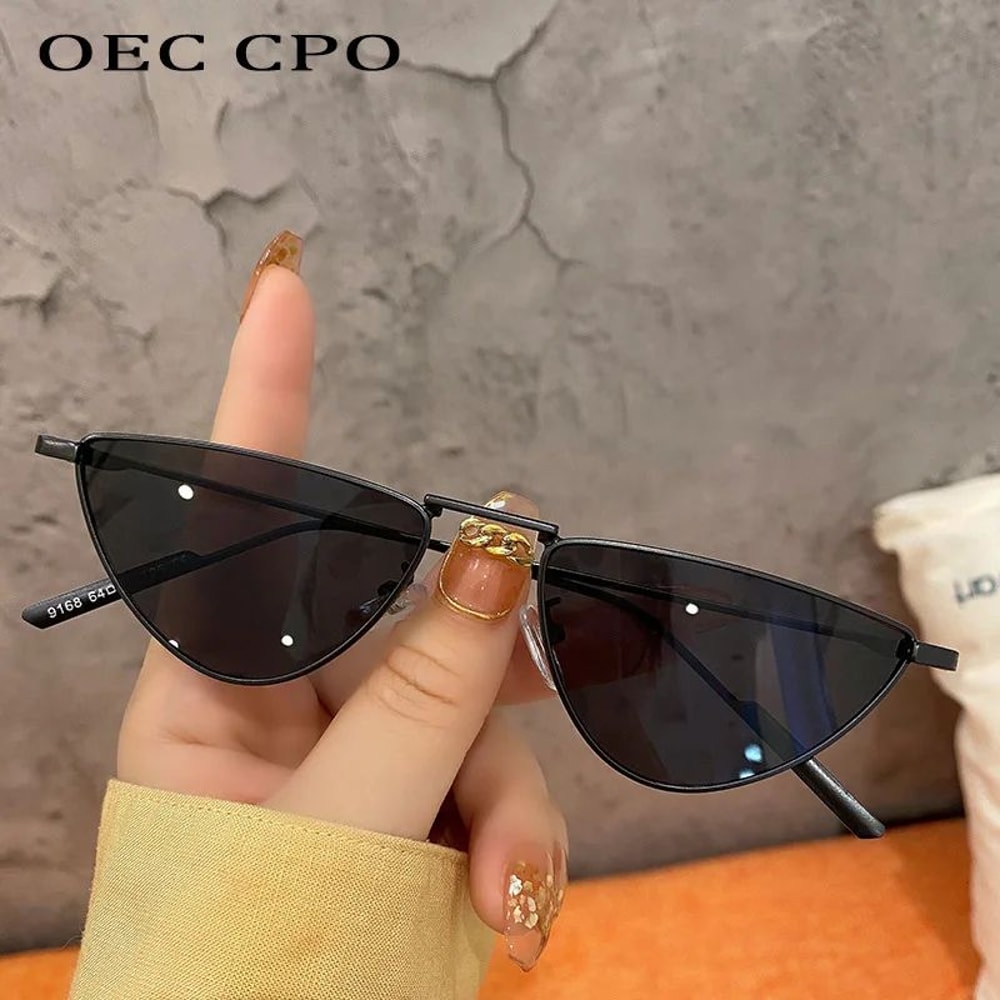 Women Small Cat Eye Metal UV400 Fashion Sunglasses 2