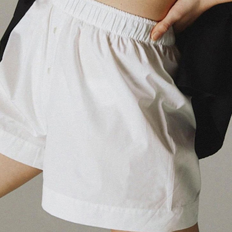 Women High Waist Vintage Striped Casual Summer Shorts 5