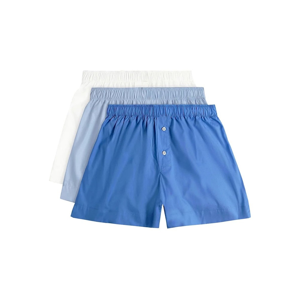 Women High Waist Vintage Striped Casual Summer Shorts 6