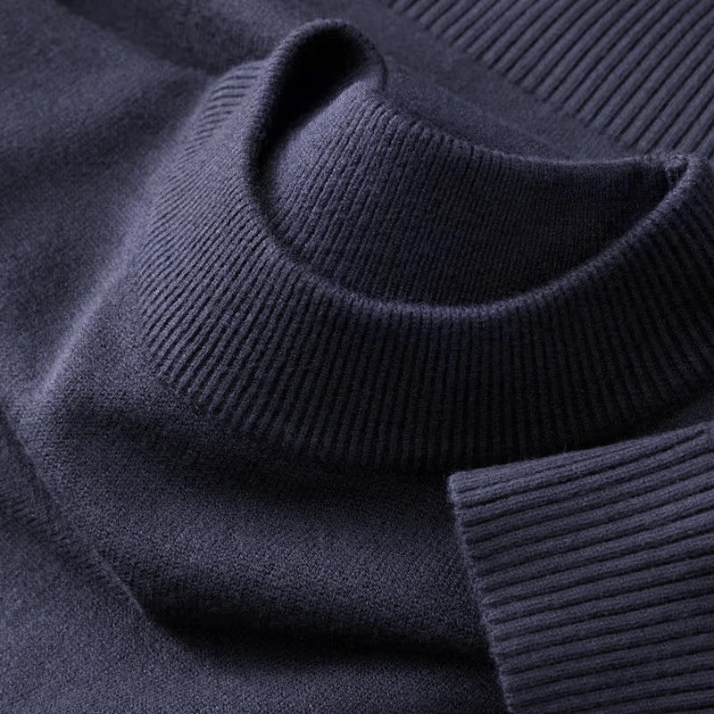 Men's Mock Neck Sweater Lightweight Knit Pullover for Casual Everyday Comfort