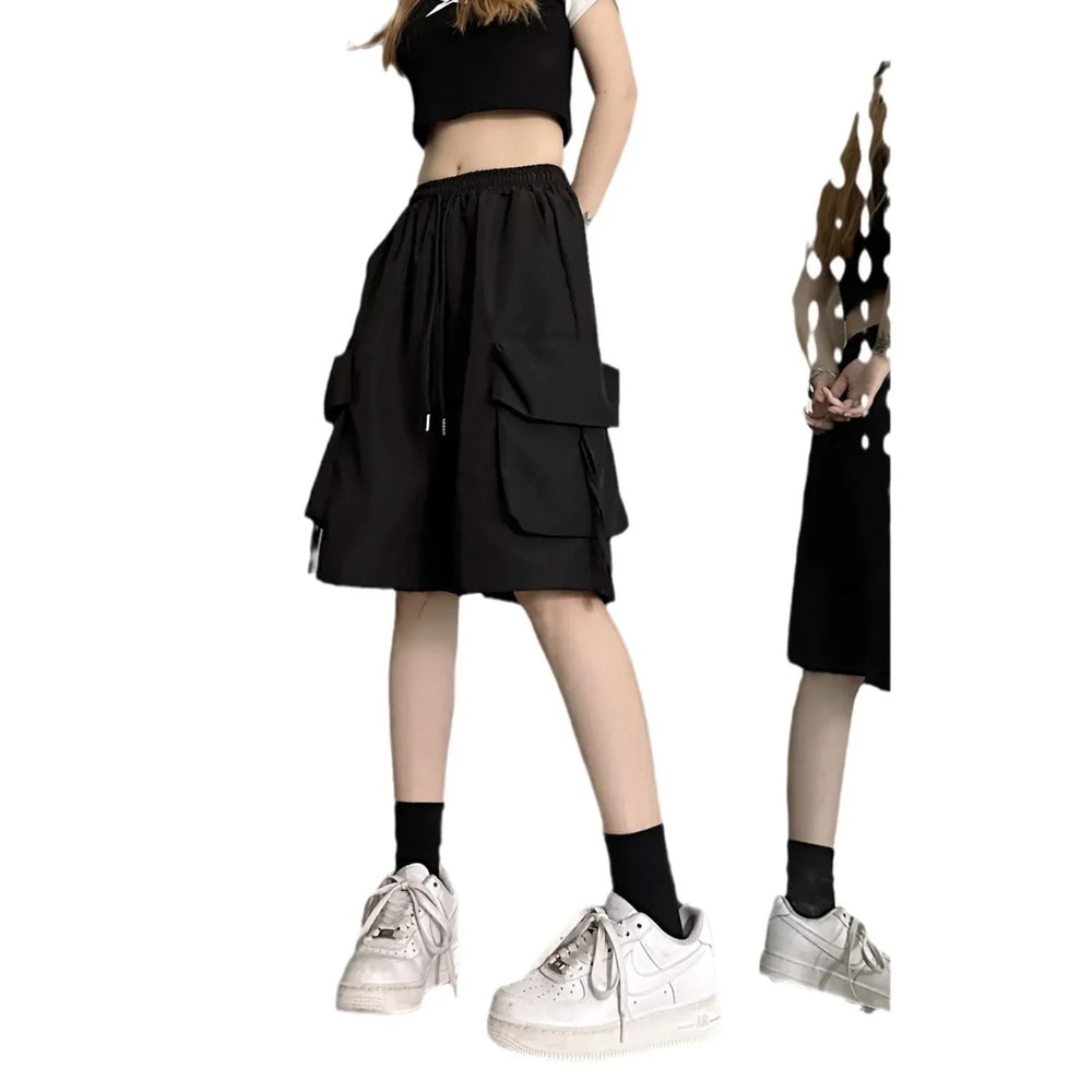 Women Quick Dry Wide Leg Summer Sports Shorts 4