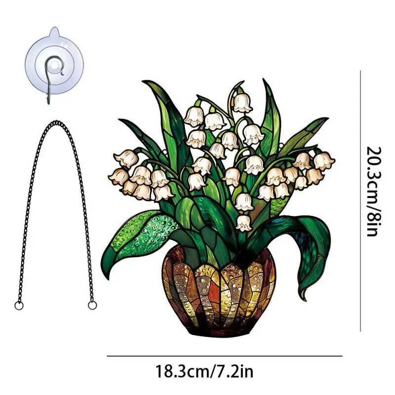 Lily Of The Valley Flower Sun Catcher Window Hanging Decor 4