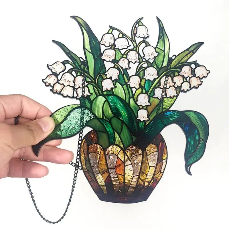 Lily Of The Valley Flower Sun Catcher Window Hanging Decor 5