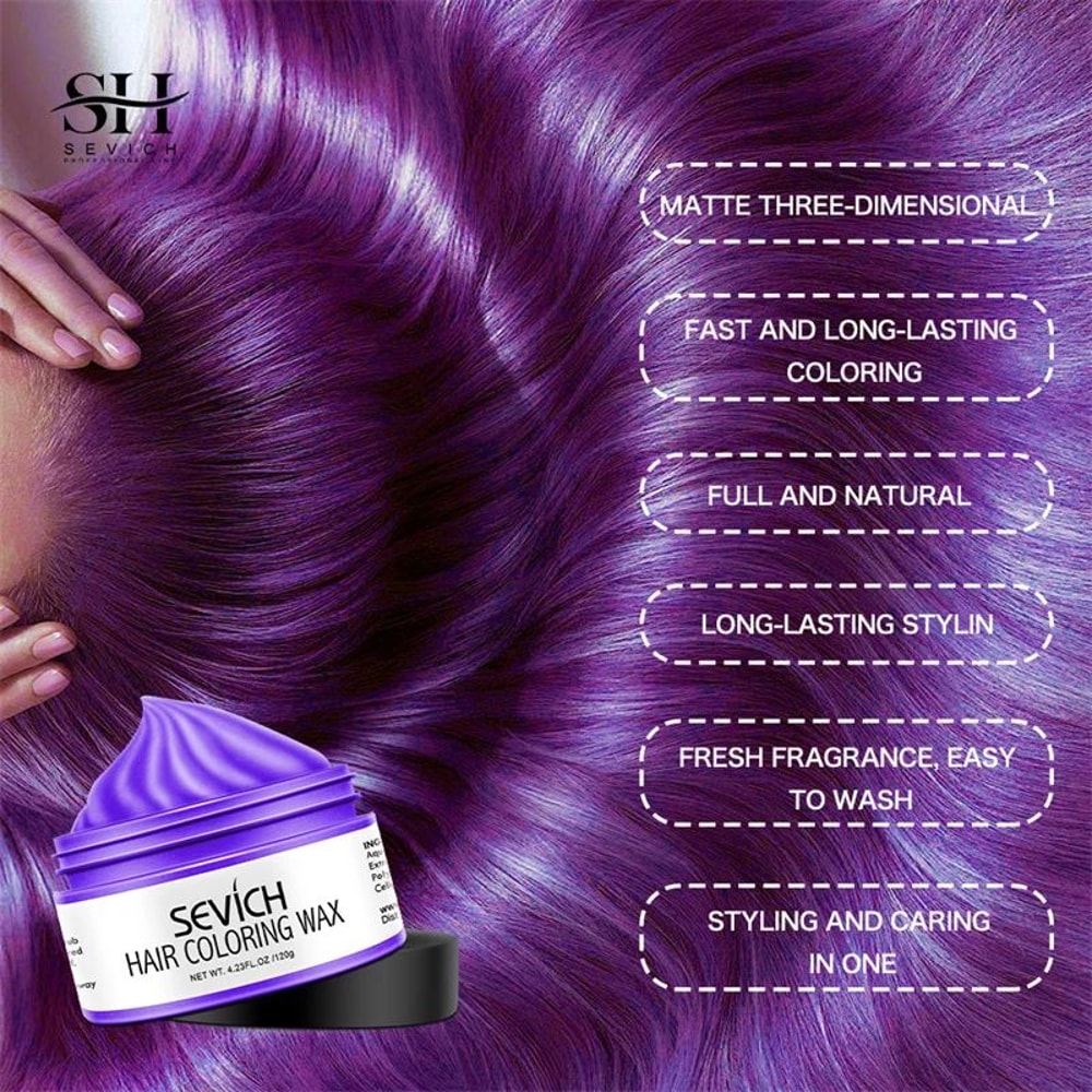 Sevich Temporary Hair Color Wax Washable Styling Cream 5