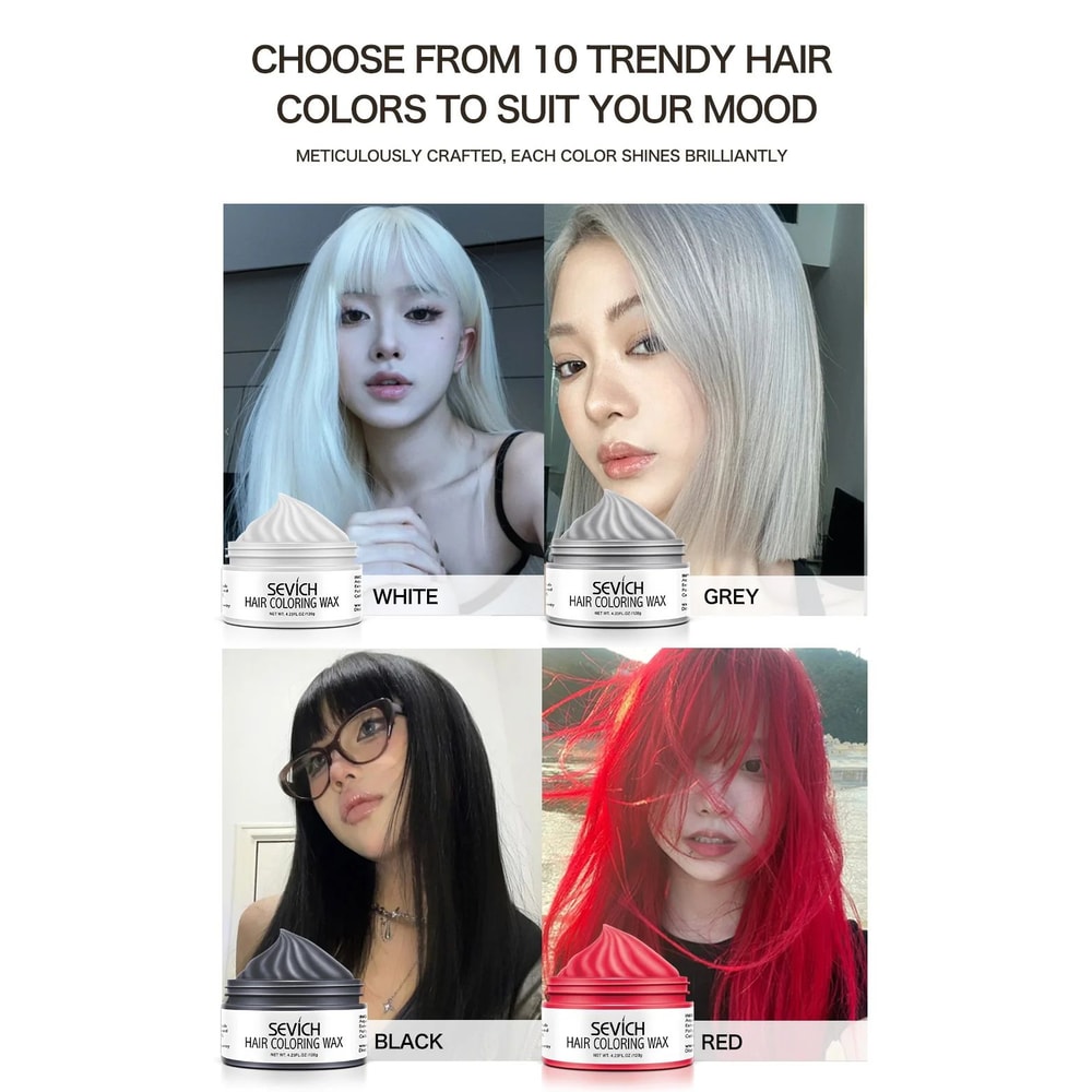 Sevich Temporary Hair Color Wax Washable Styling Cream 9