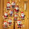Christmas Wooden Gingerbread Man Tree Hanging Ornaments Set 2
