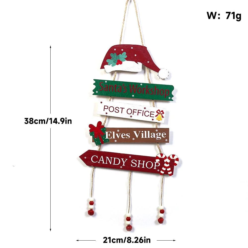 Christmas Wooden Hanging Ornament Merry Christmas Tree Pendant 7