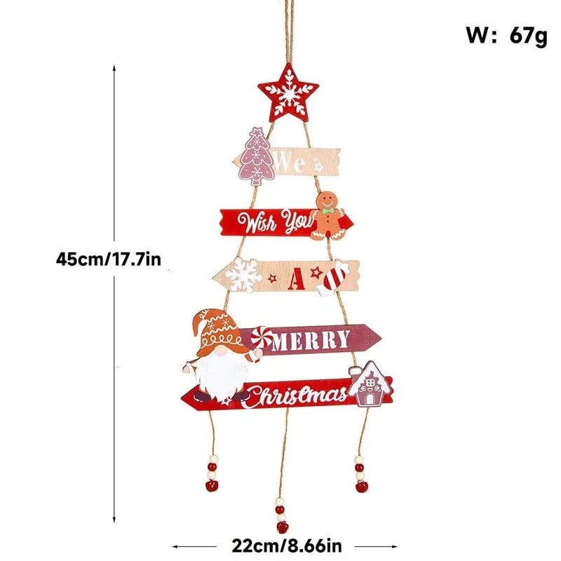 Christmas Wooden Hanging Ornament Merry Christmas Tree Pendant 9